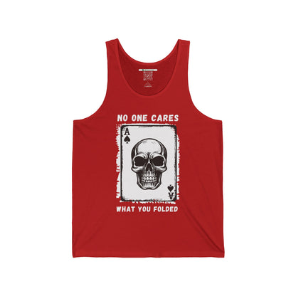 No One Cares What You Folded (Adult Unisex Tank Top)