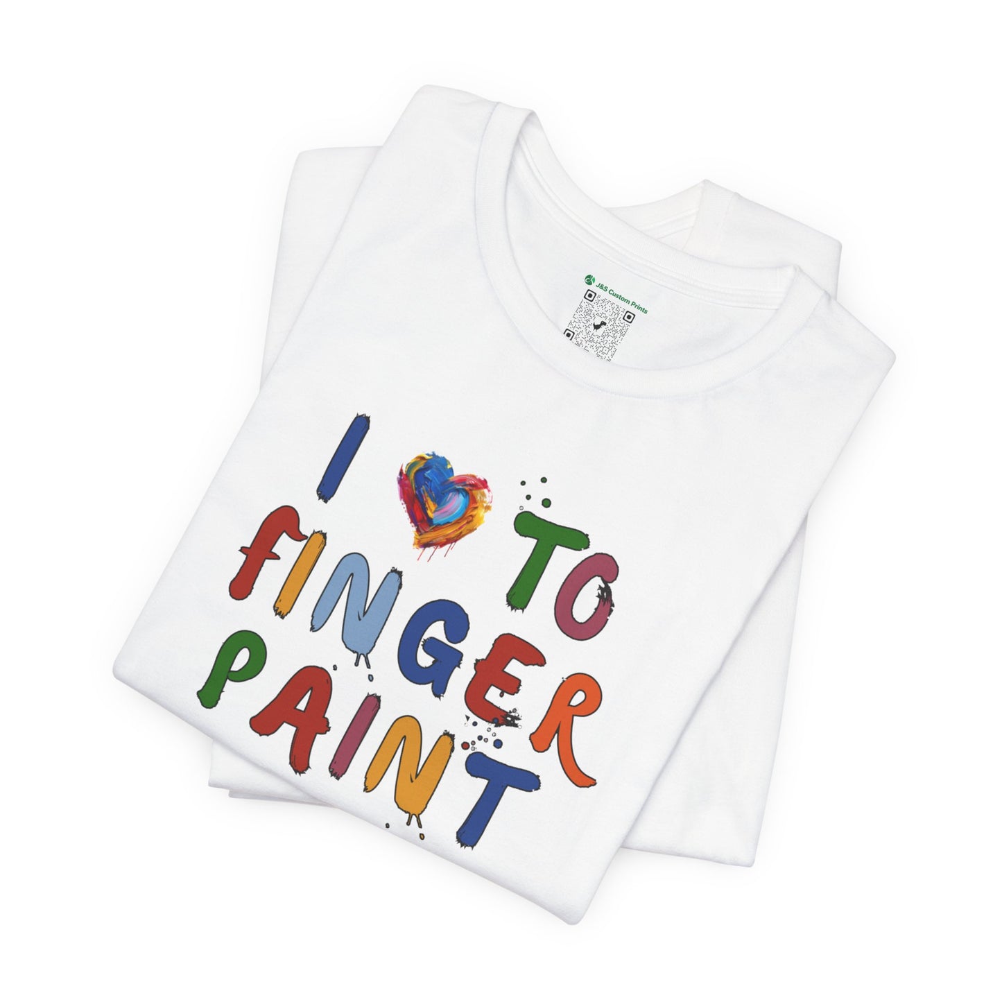 Matching Couple's Set -- I Love to Fingerpaint (Adult Unisex Tee)
