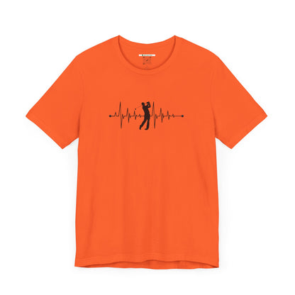 Golf Heartbeat (Adult Unisex Tee)
