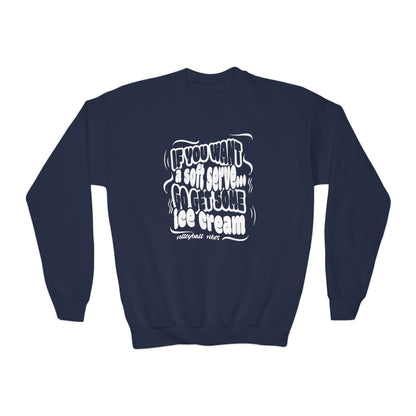 Volleyball Soft Serve (Youth Unisex Crewneck Sweatshirt)