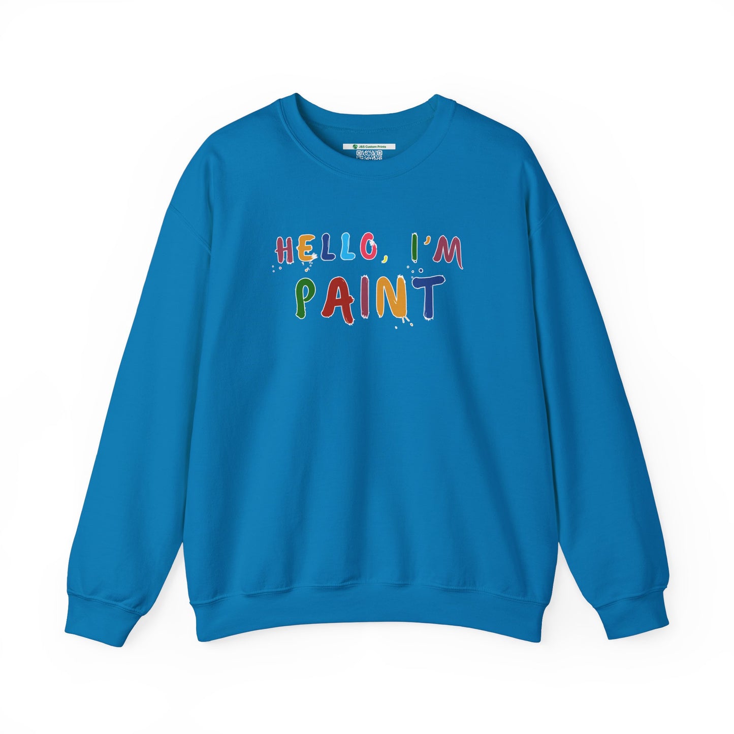 Matching Couple's Set -- Hello, I'm Paint (Adult Unisex Crewneck Sweatshirt)
