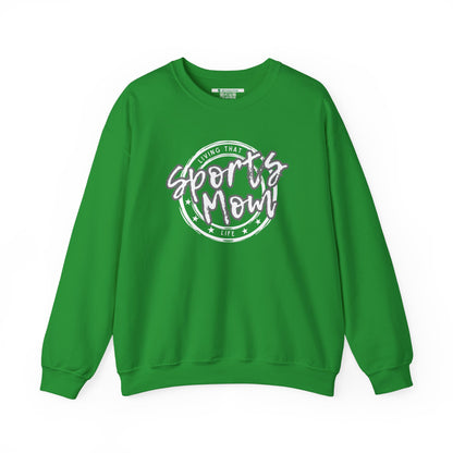 Sports Mom -- Gray Font (Adult Unisex Crewneck Sweatshirt)