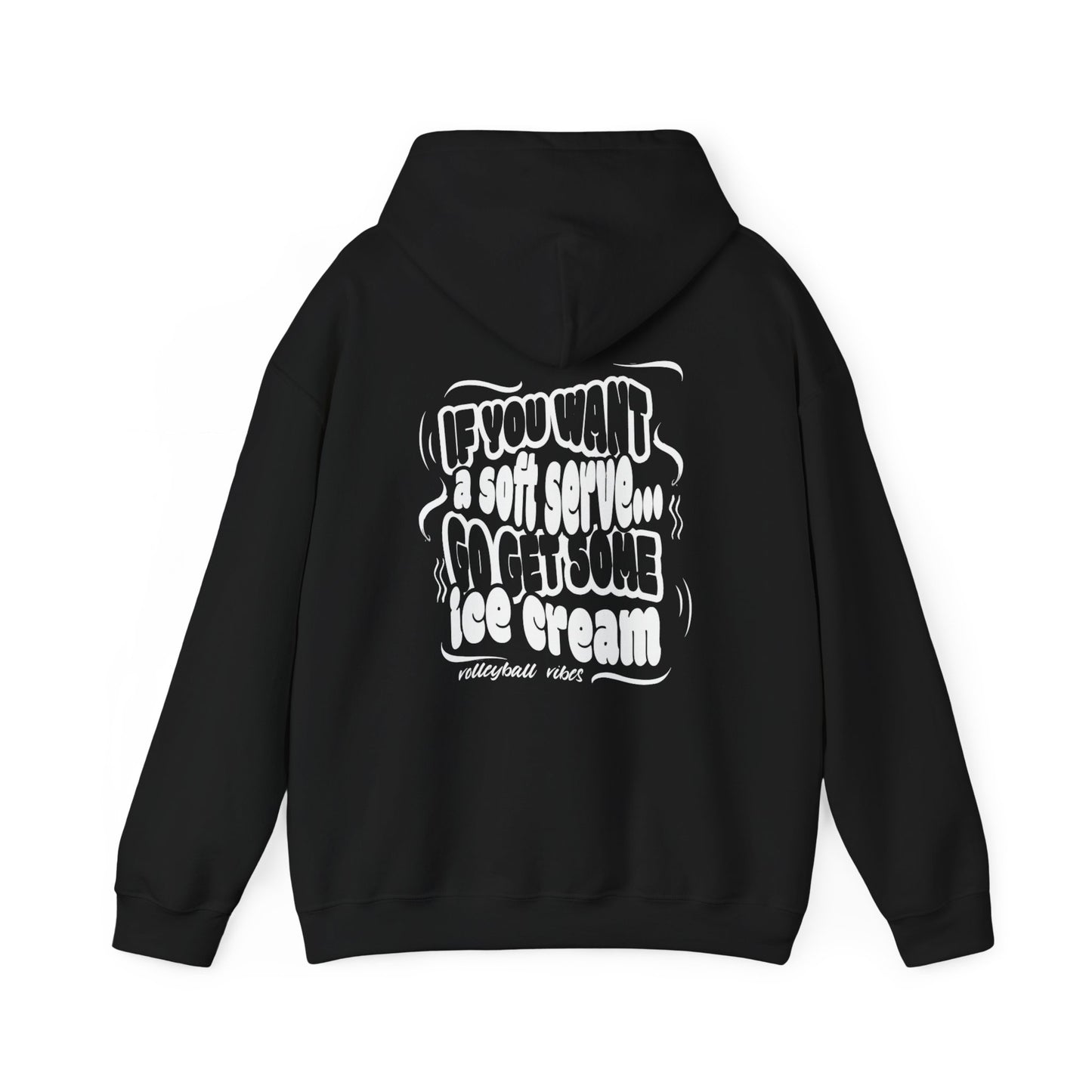 Volleyball Soft Serve (Adult Unisex Hooded Sweatshirt)