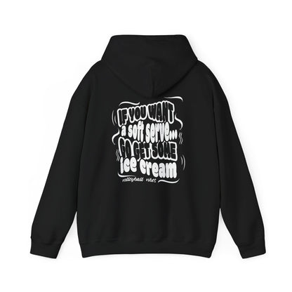 Volleyball Soft Serve (Adult Unisex Hooded Sweatshirt)
