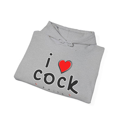 I Love Cocktails -- Playful Font (Adult Unisex Hooded Sweatshirt)