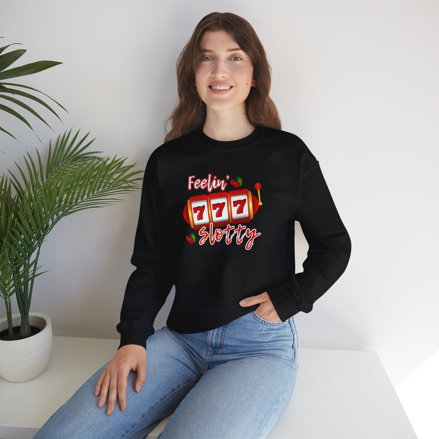 Feelin' Slotty (Adult Unisex Crewneck Sweatshirt)