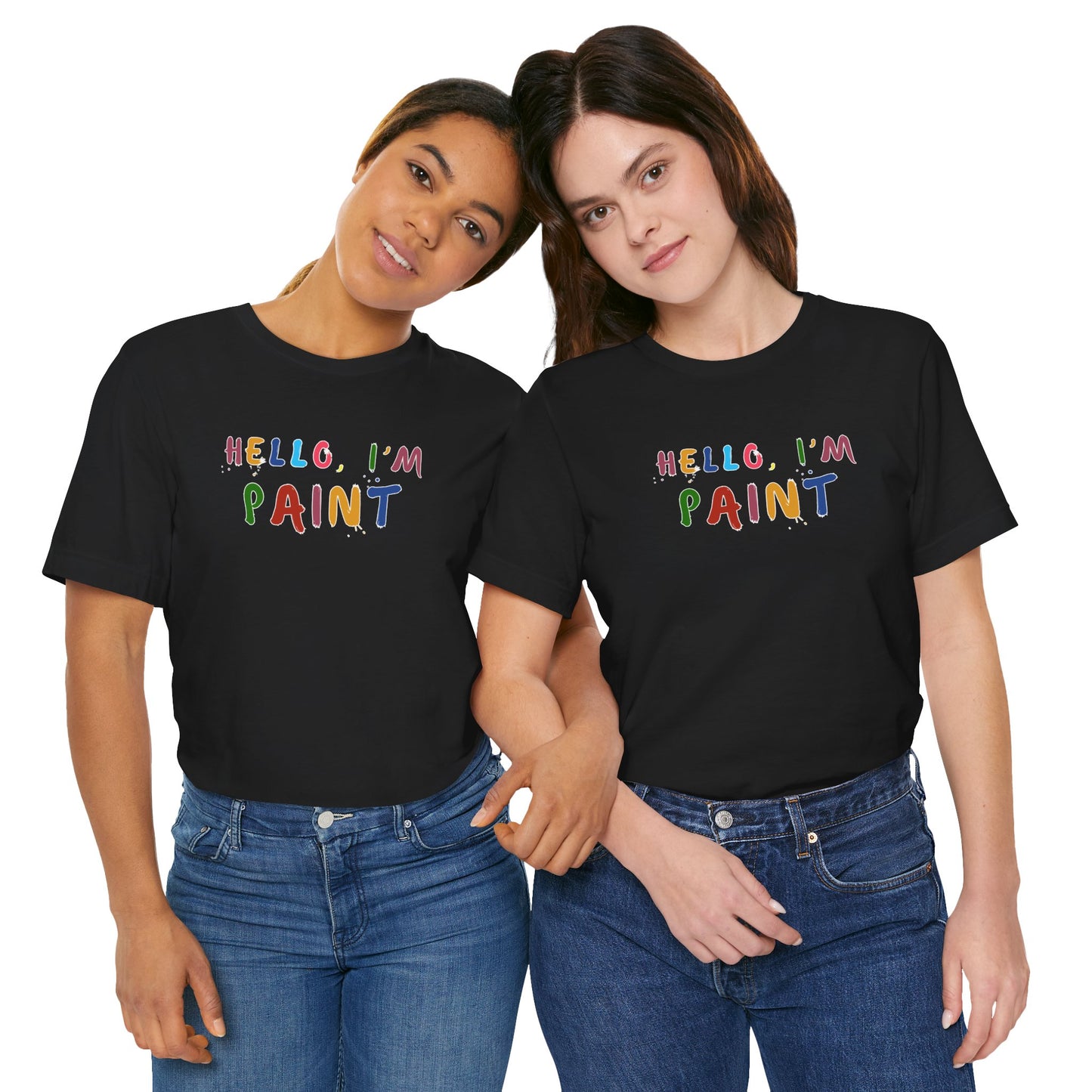 Matching Couple's Set -- Hello, I'm Paint (Adult Unisex Tee)