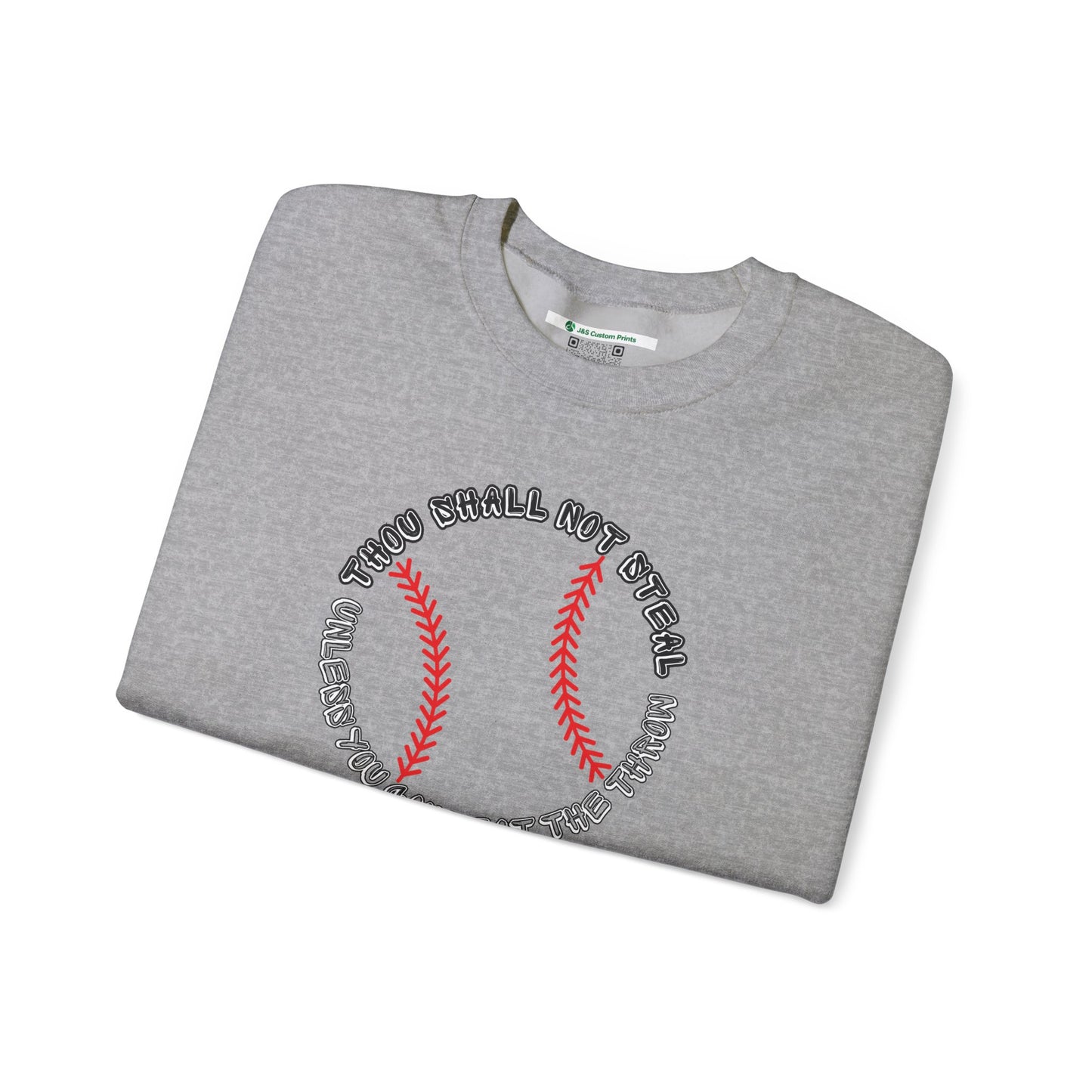 Thou Shall Not Steal Baseball (Adult Unisex Crewneck Sweatshirt)