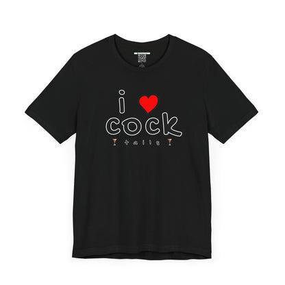 I Love Cocktails -- Playful Font (Adult Unisex Tee)