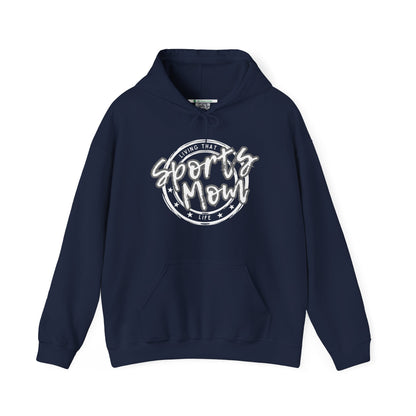 Sports Mom -- Gray Font (Adult Unisex Hooded Sweatshirt)