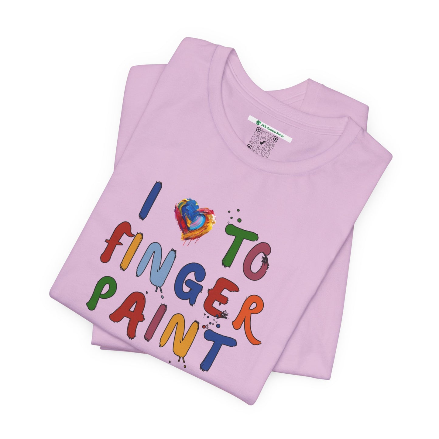 Matching Couple's Set -- I Love to Fingerpaint (Adult Unisex Tee)