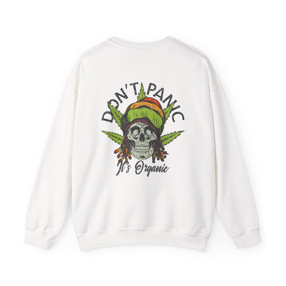 Cannabis -- Don't Panic It's Organic (Adult Unisex Crewneck Sweatshirt)