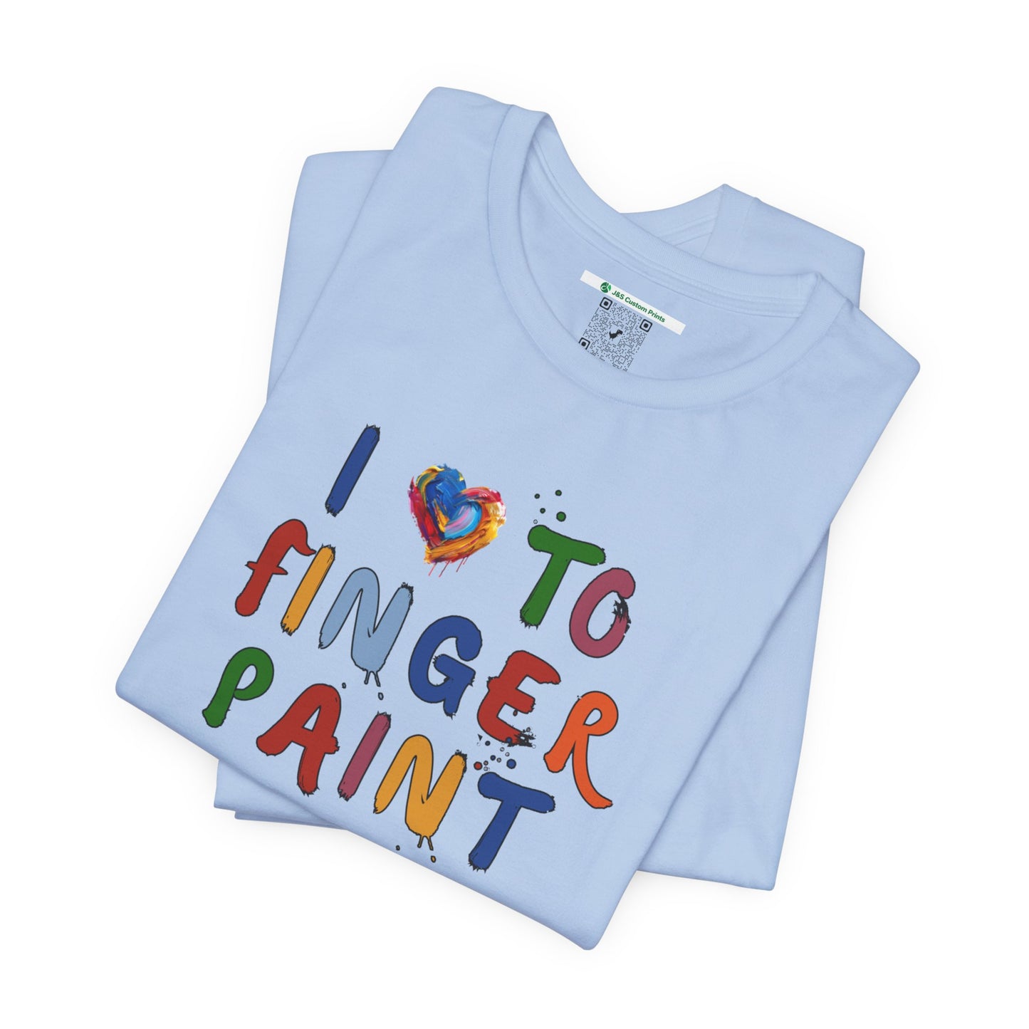 Matching Couple's Set -- I Love to Fingerpaint (Adult Unisex Tee)
