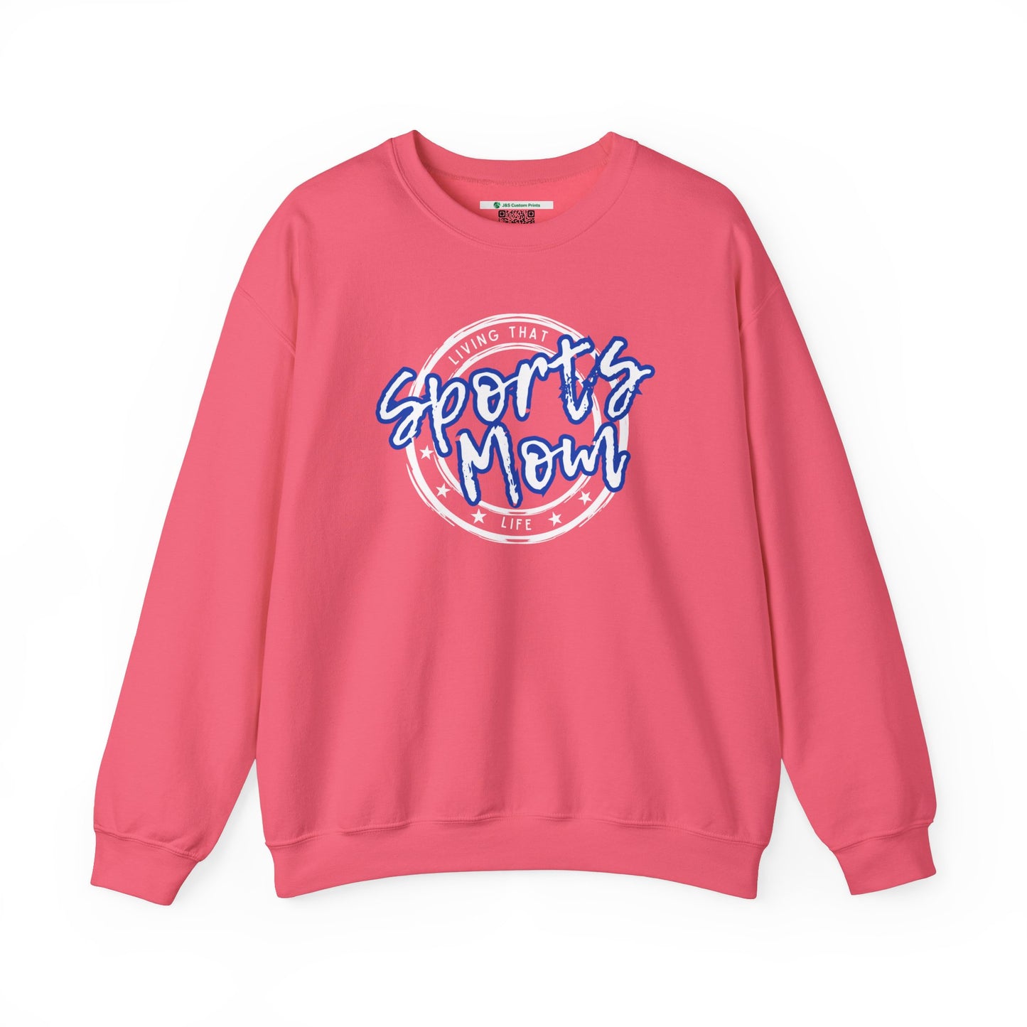 Sports Mom -- Blue Font (Adult Unisex Crewneck Sweatshirt)