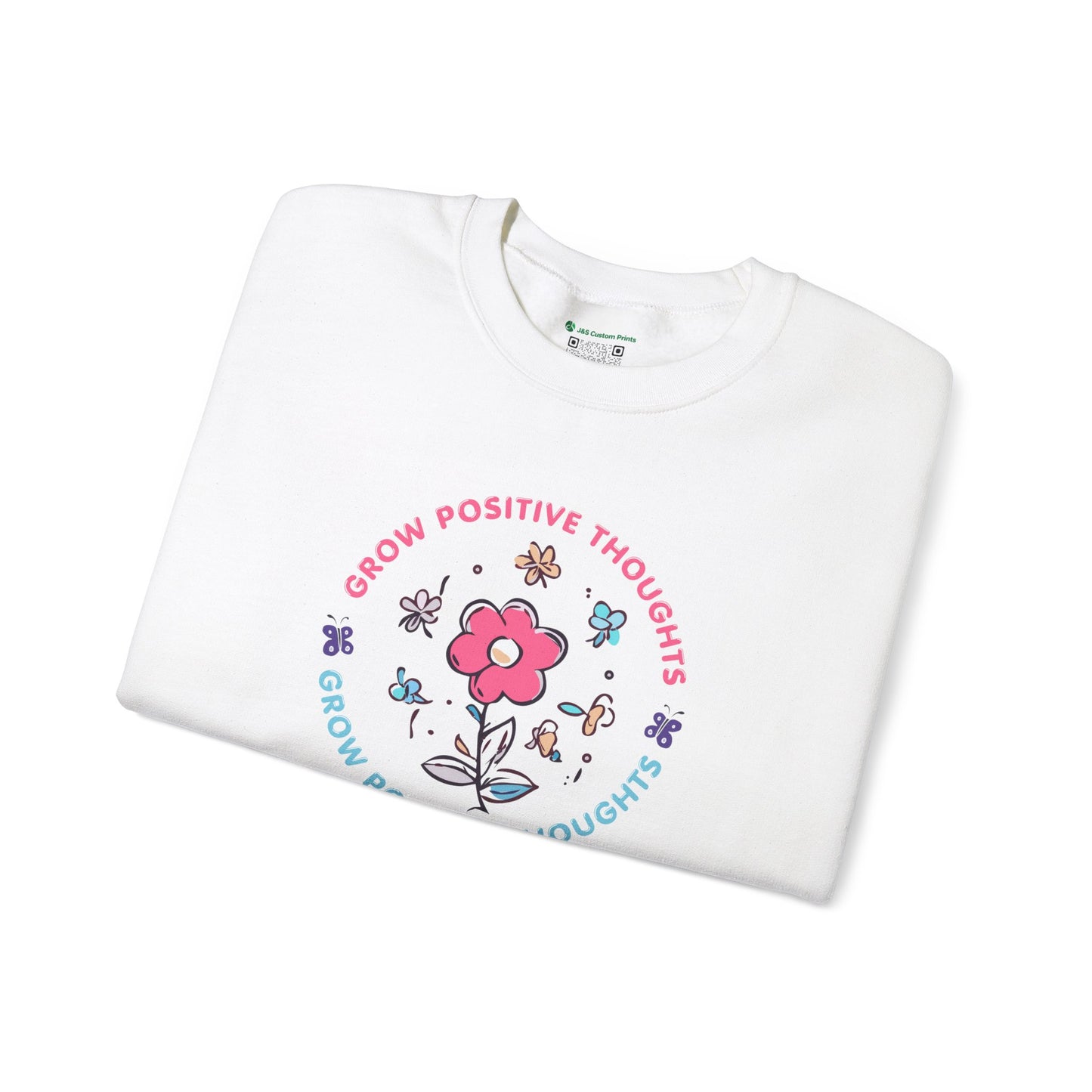Grow Positive Thoughts Crewneck Sweatshirt - Unisex Heavy Blend