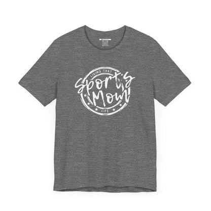 Sports Mom -- Gray Font (Adult Unisex Tee)