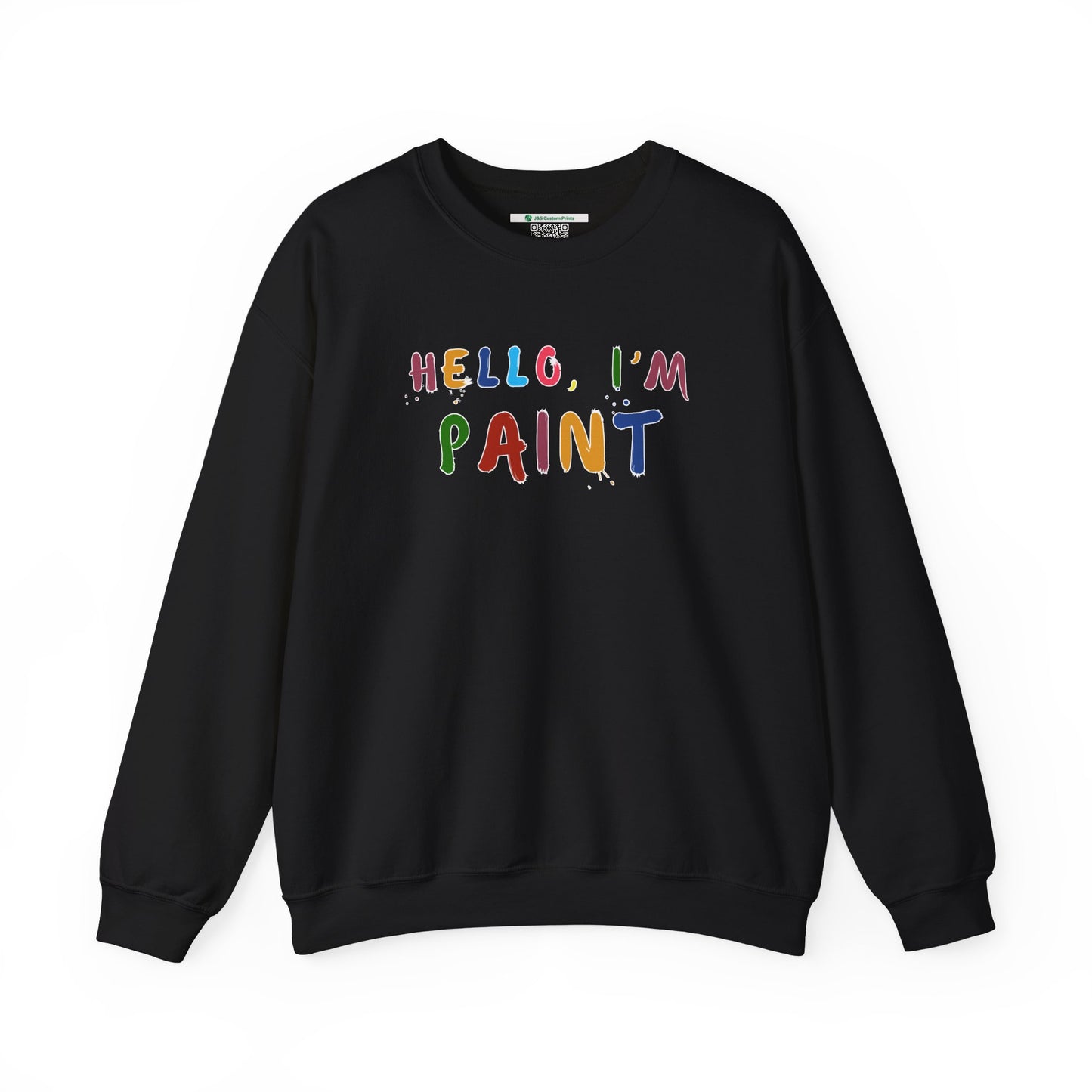 Matching Couple's Set -- Hello, I'm Paint (Adult Unisex Crewneck Sweatshirt)
