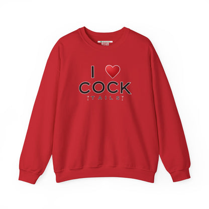 I Love Cocktails -- Simple Font (Adult Unisex Crewneck Sweatshirt)