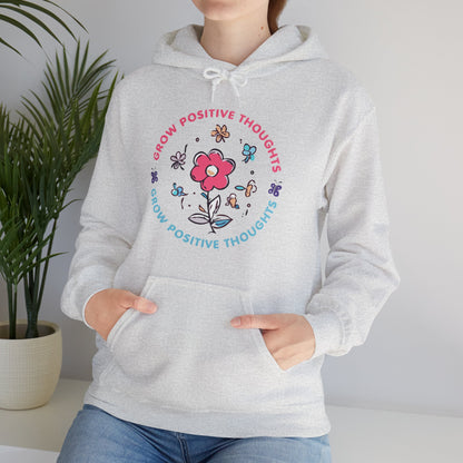 Grow Positive Thoughts (Adult Unisex Hooded Sweatshirt)