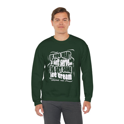 Volleyball Soft Serve (Adult Unisex Crewneck Sweatshirt)