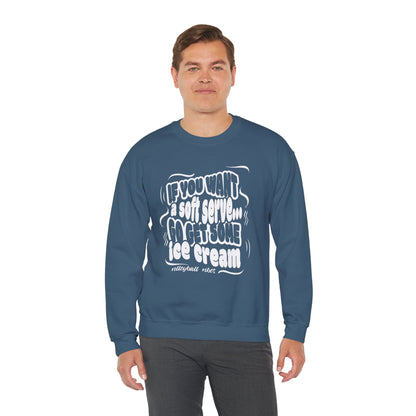 Volleyball Soft Serve (Adult Unisex Crewneck Sweatshirt)