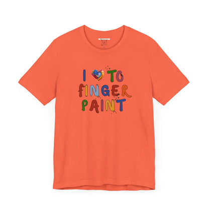 Matching Couple's Set -- I Love to Fingerpaint (Adult Unisex Tee)