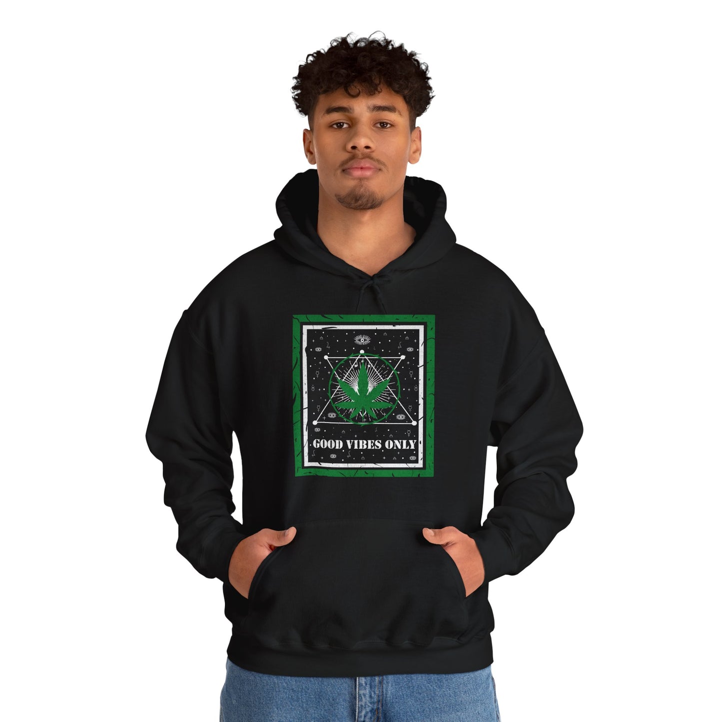 Cannabis -- Good Vibes Only (Adult Unisex Hooded Sweatshirt)
