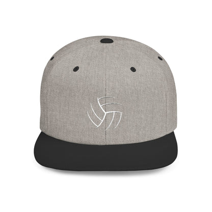 Volleyball (Embroidered Flat-Bill, Cotton, Snapback Hat)
