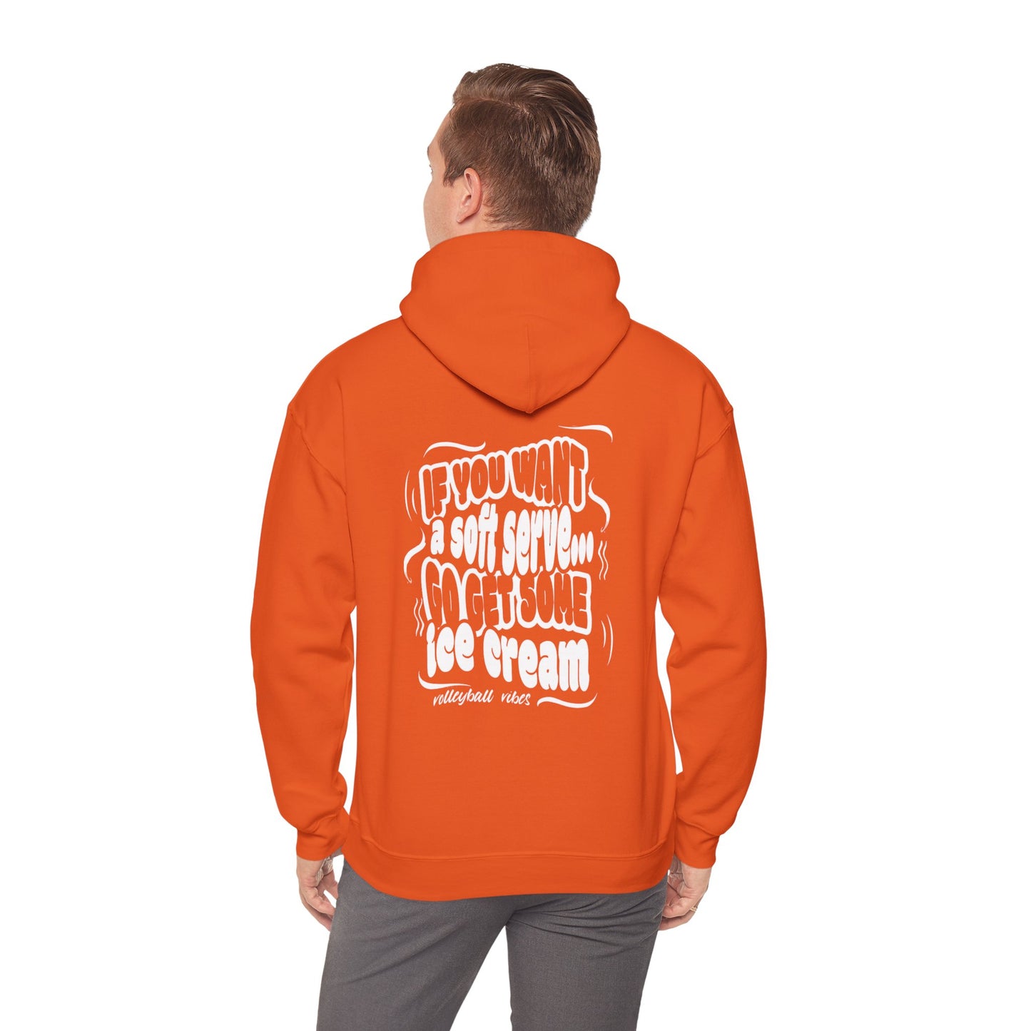 Volleyball Soft Serve (Adult Unisex Hooded Sweatshirt)