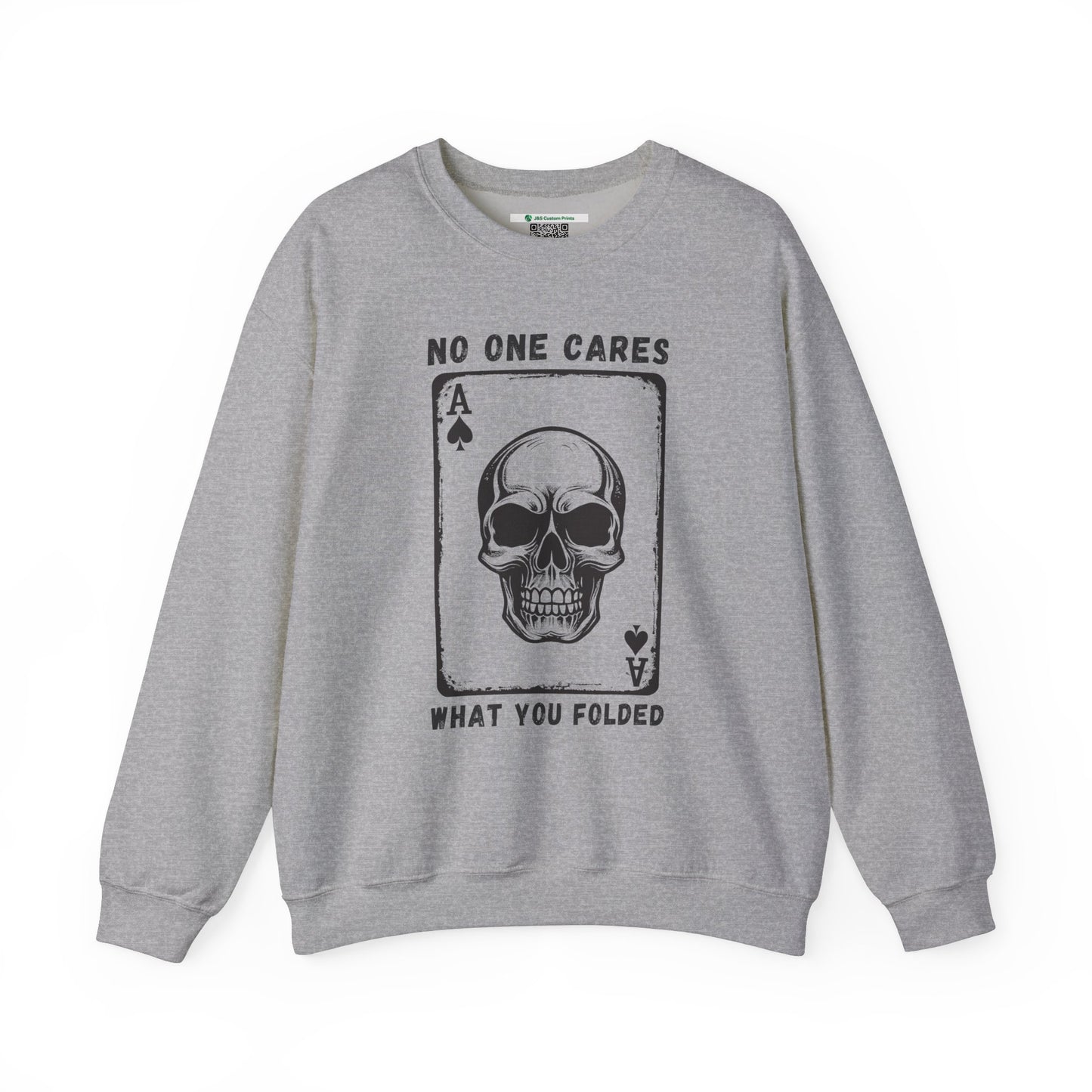 No One Cares What You Folded (Adult Unisex Crewneck Sweatshirt)