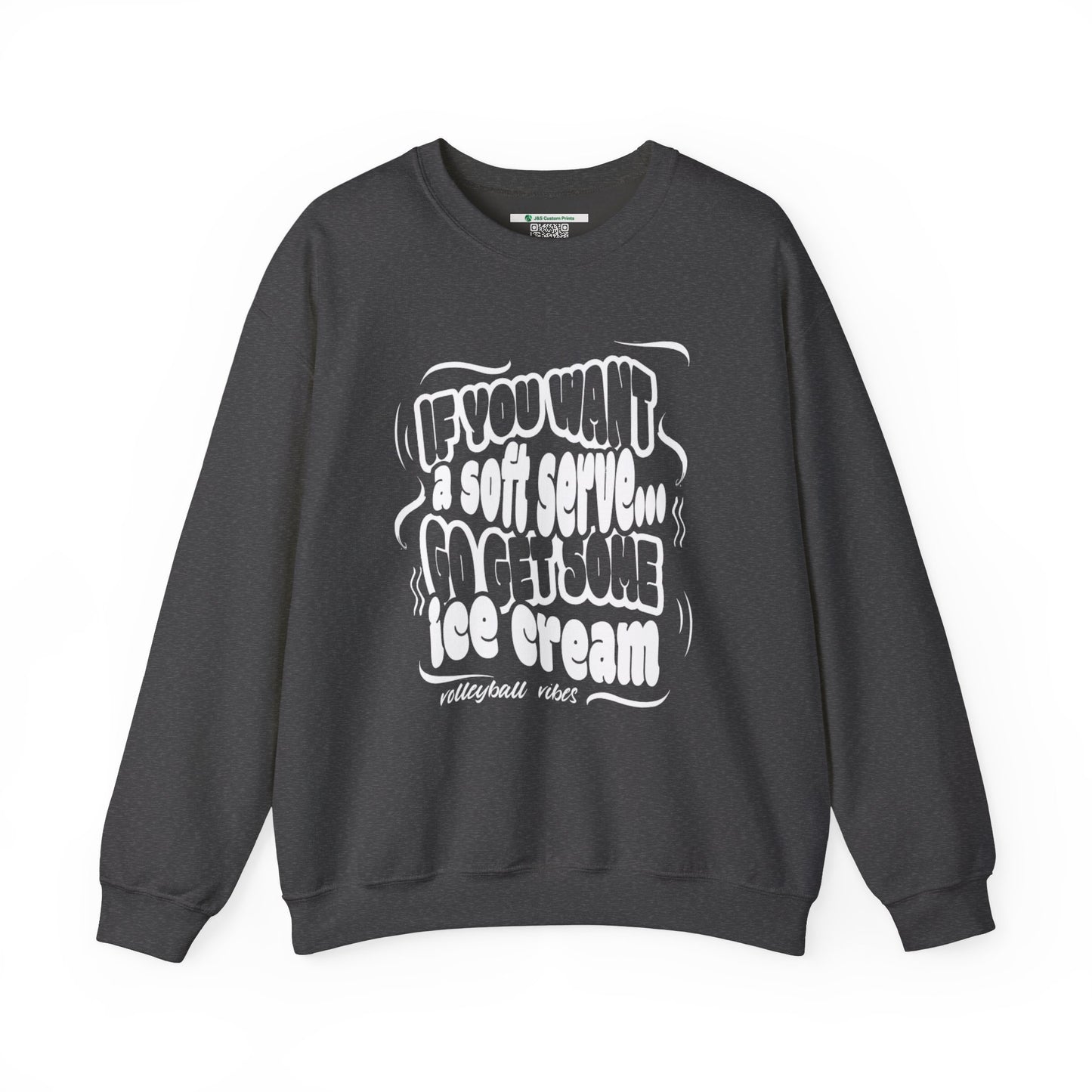 Volleyball Soft Serve (Adult Unisex Crewneck Sweatshirt)