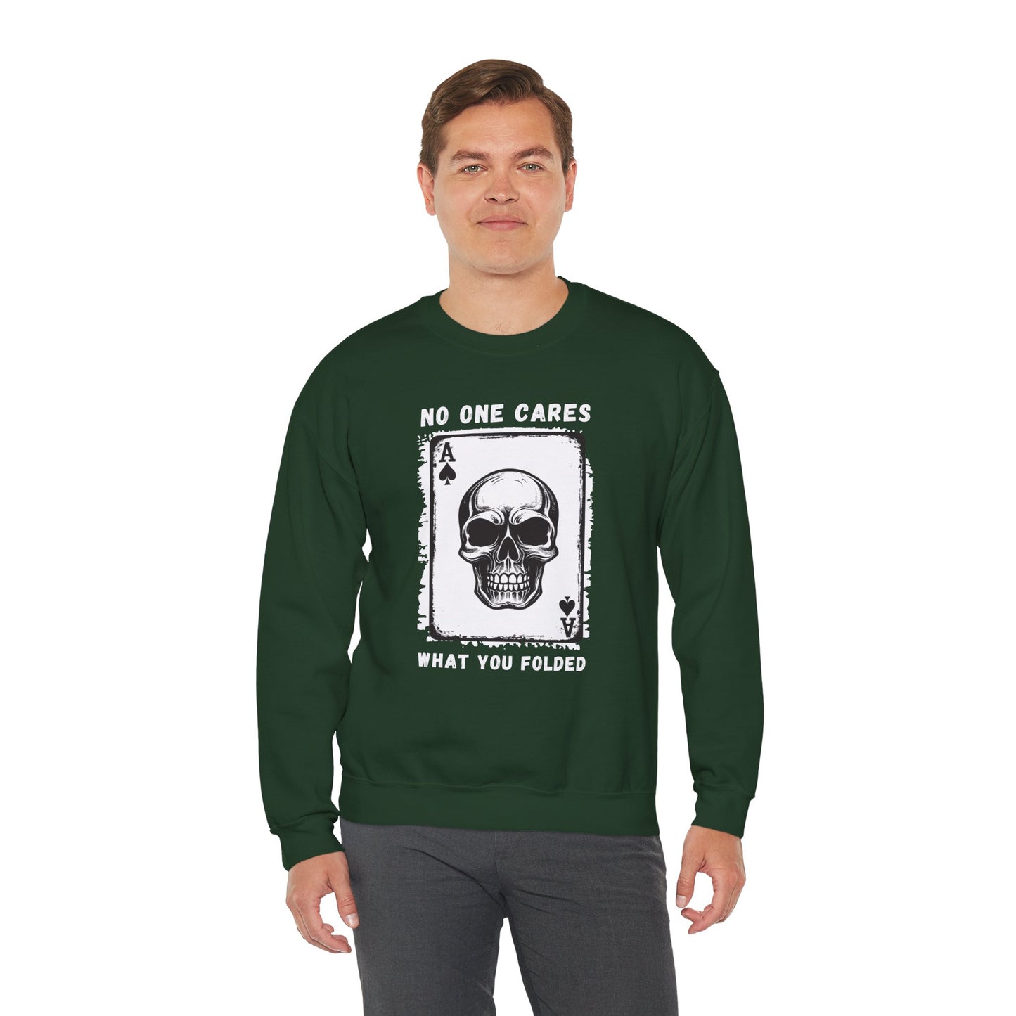 No One Cares What You Folded (Adult Unisex Crewneck Sweatshirt)