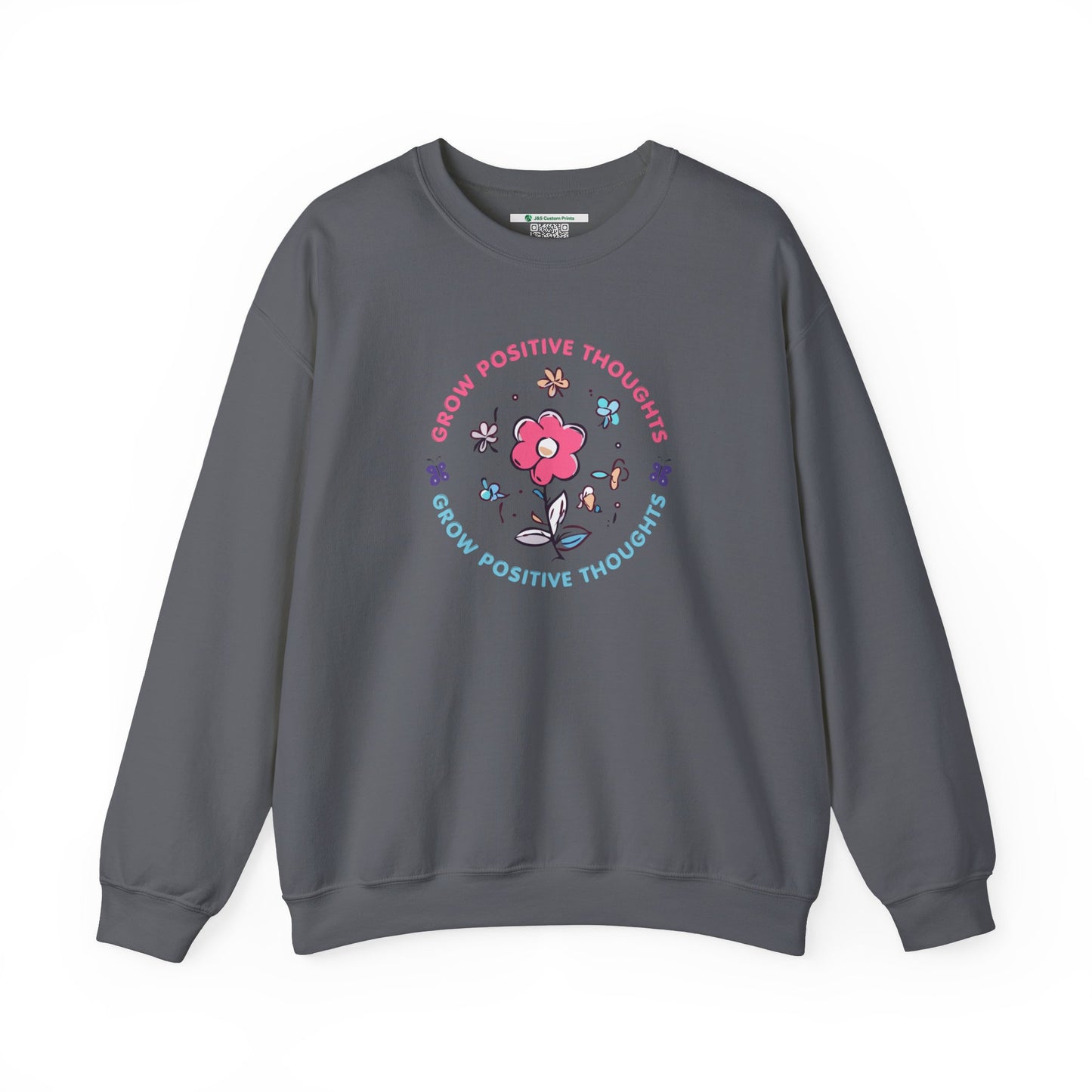 Grow Positive Thoughts Crewneck Sweatshirt - Unisex Heavy Blend