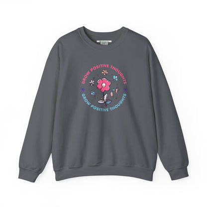 Grow Positive Thoughts Crewneck Sweatshirt - Unisex Heavy Blend