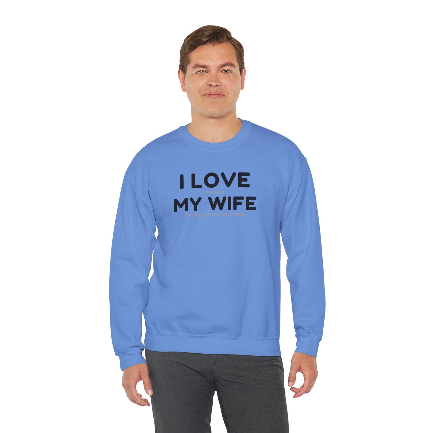 I Love My Wife (Adult Unisex Crewneck Sweatshirt)