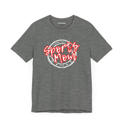 Sports Mom -- Red Font (Adult Unisex Tee)