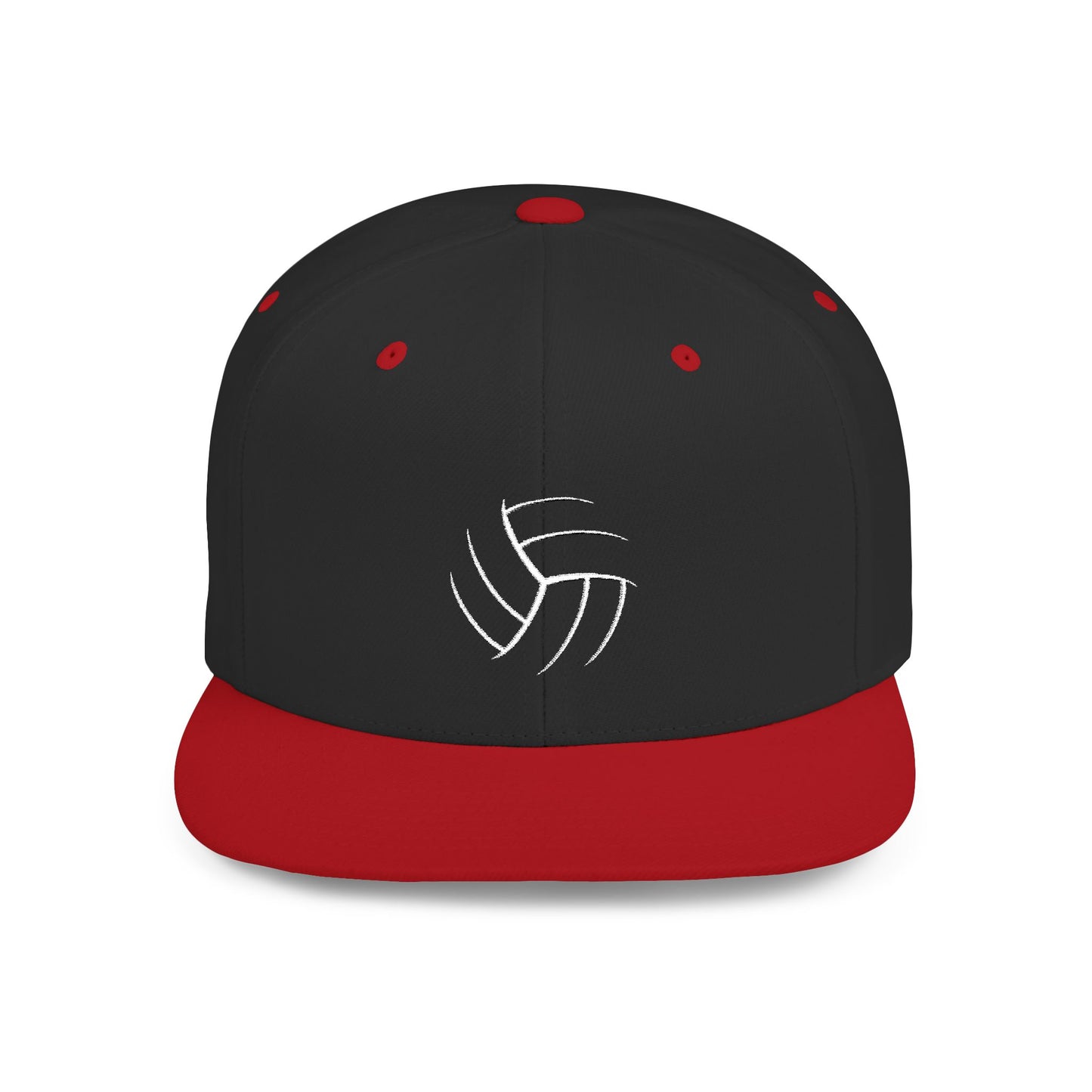 Volleyball (Embroidered Flat-Bill, Cotton, Snapback Hat)