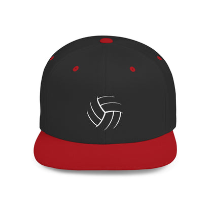 Volleyball (Embroidered Flat-Bill, Cotton, Snapback Hat)