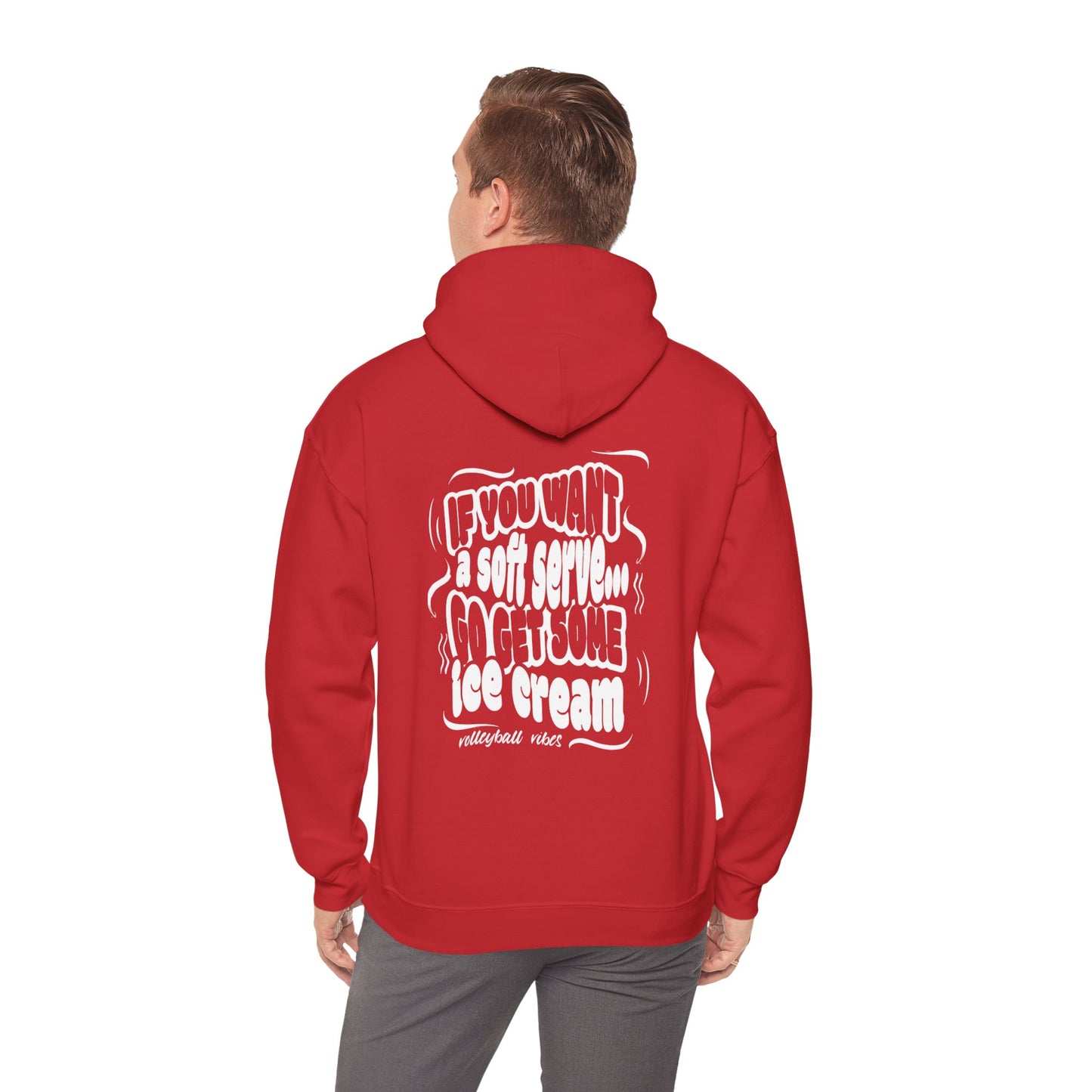 Volleyball Soft Serve (Adult Unisex Hooded Sweatshirt)