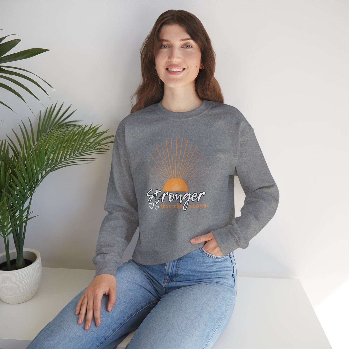 Stronger Than the Storm (Adult Unisex Crewneck Sweatshirt)