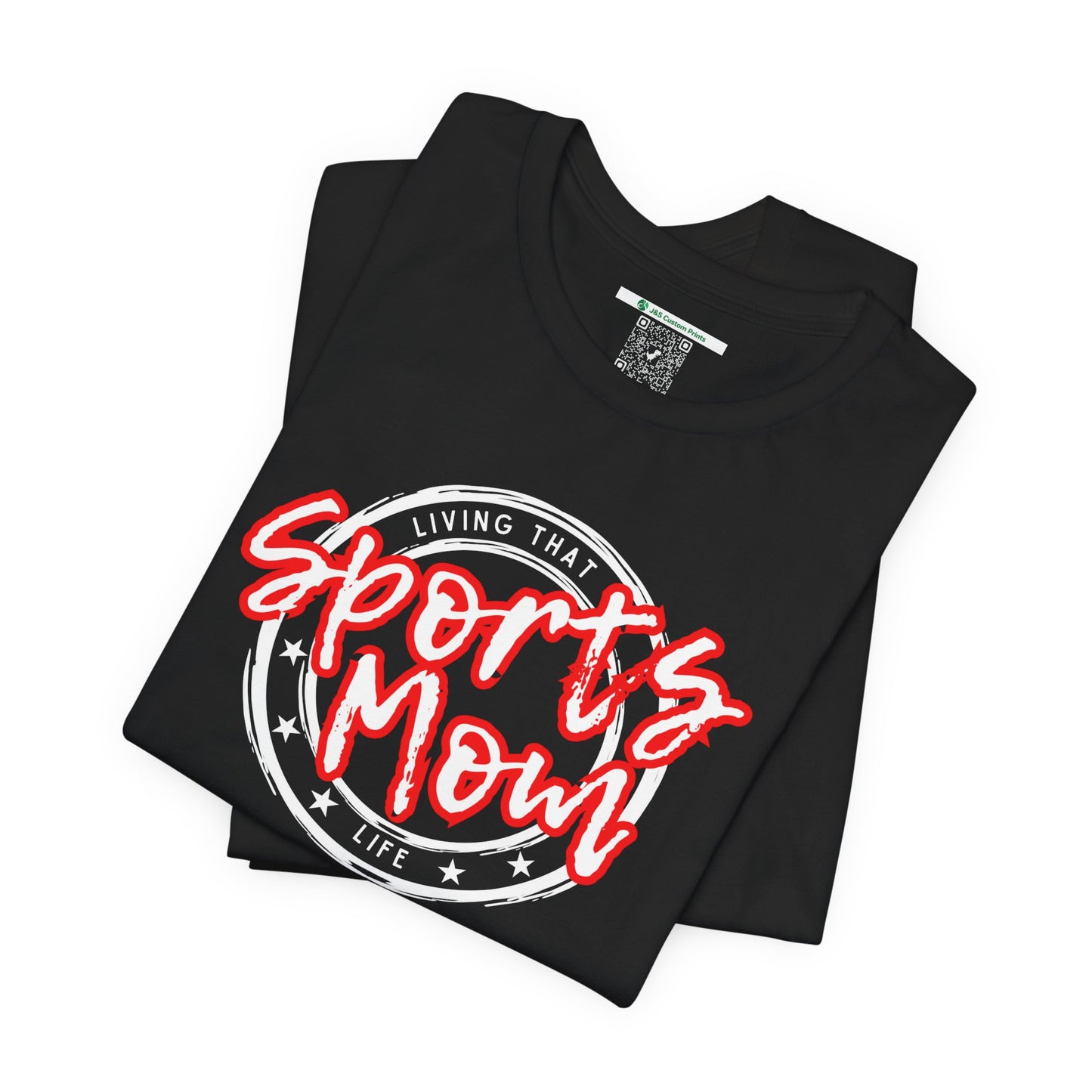 Sports Mom -- Red Font (Adult Unisex Tee)
