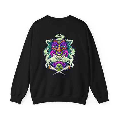 Cannabis Monkey (Adult Unisex Crewneck Sweatshirt)