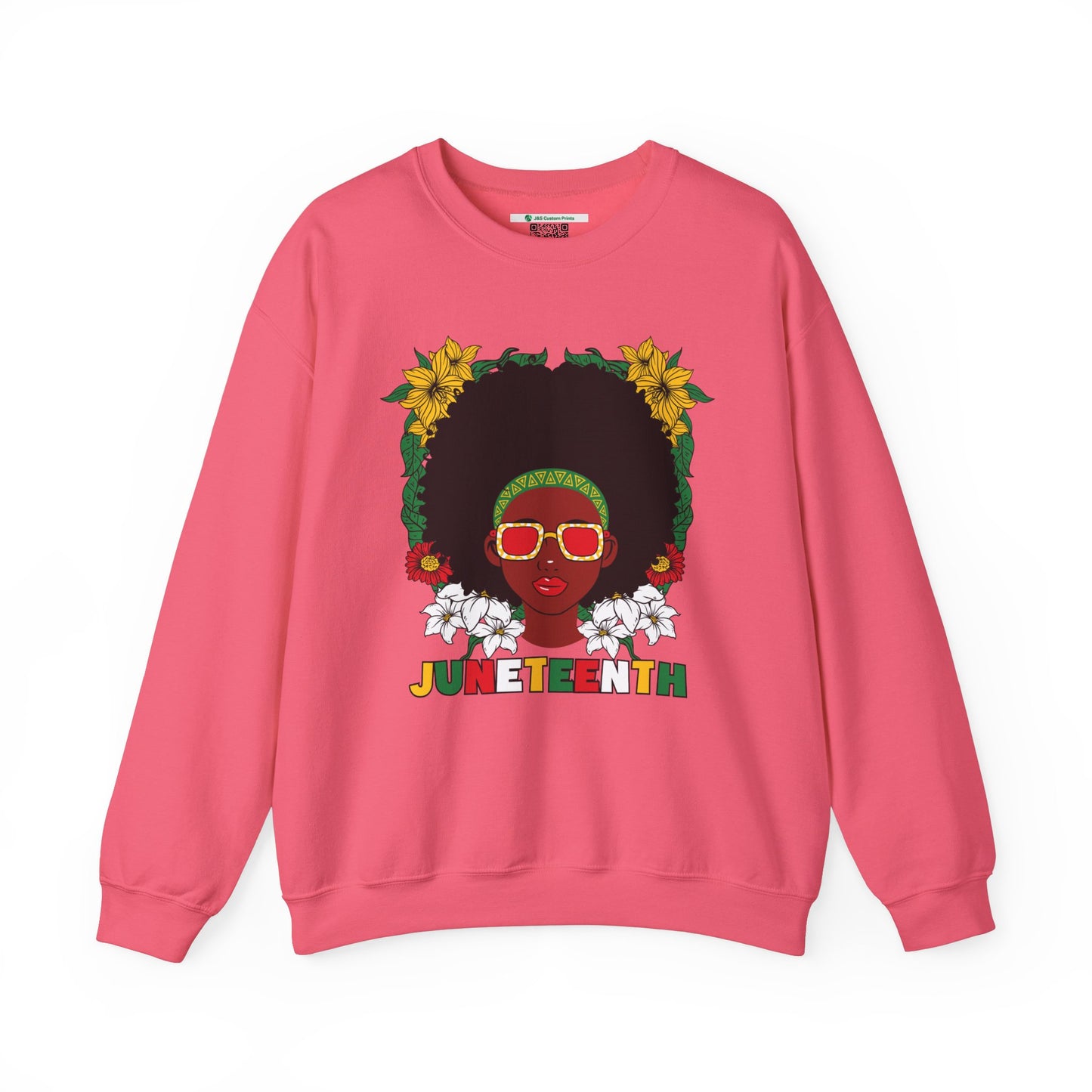 Juneteenth -- Afrocentric Design (Adult Unisex Crewneck Sweatshirt)