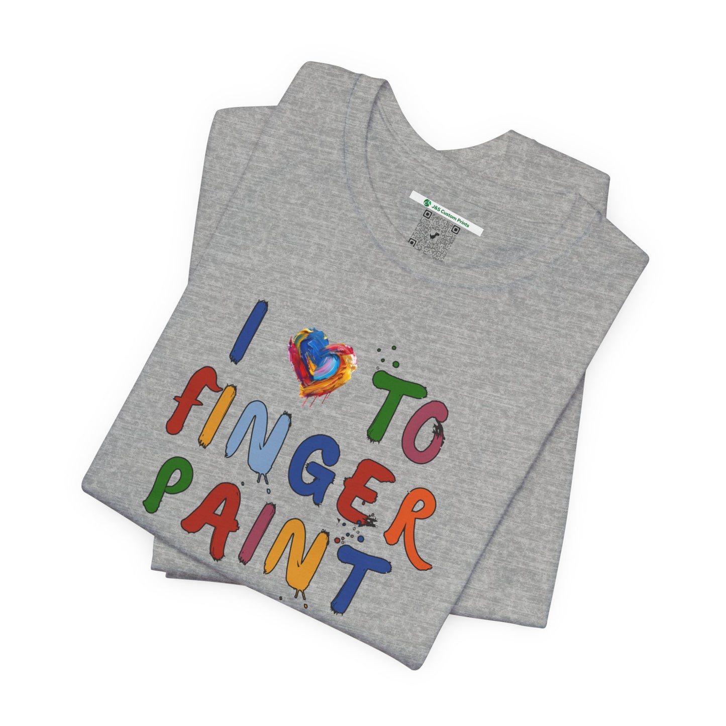 Matching Couple's Set -- I Love to Fingerpaint (Adult Unisex Tee)
