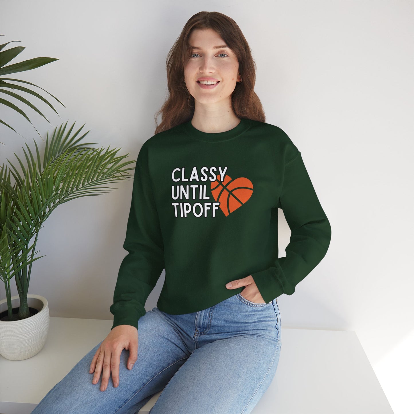 Classy Until Tipoff (Adult Unisex Crewneck Sweatshirt)