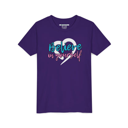 Believe In Yourself -- Blue/Pink (Youth Unisex Tee)