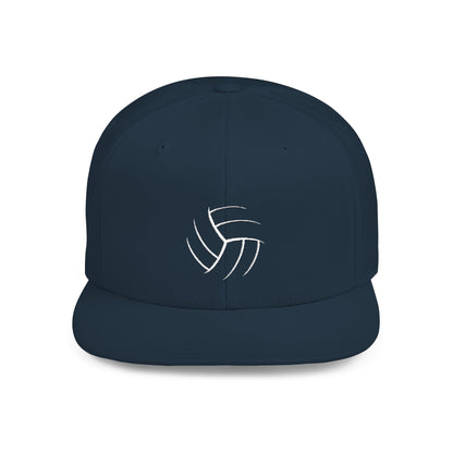 Volleyball (Embroidered Flat-Bill, Cotton, Snapback Hat)