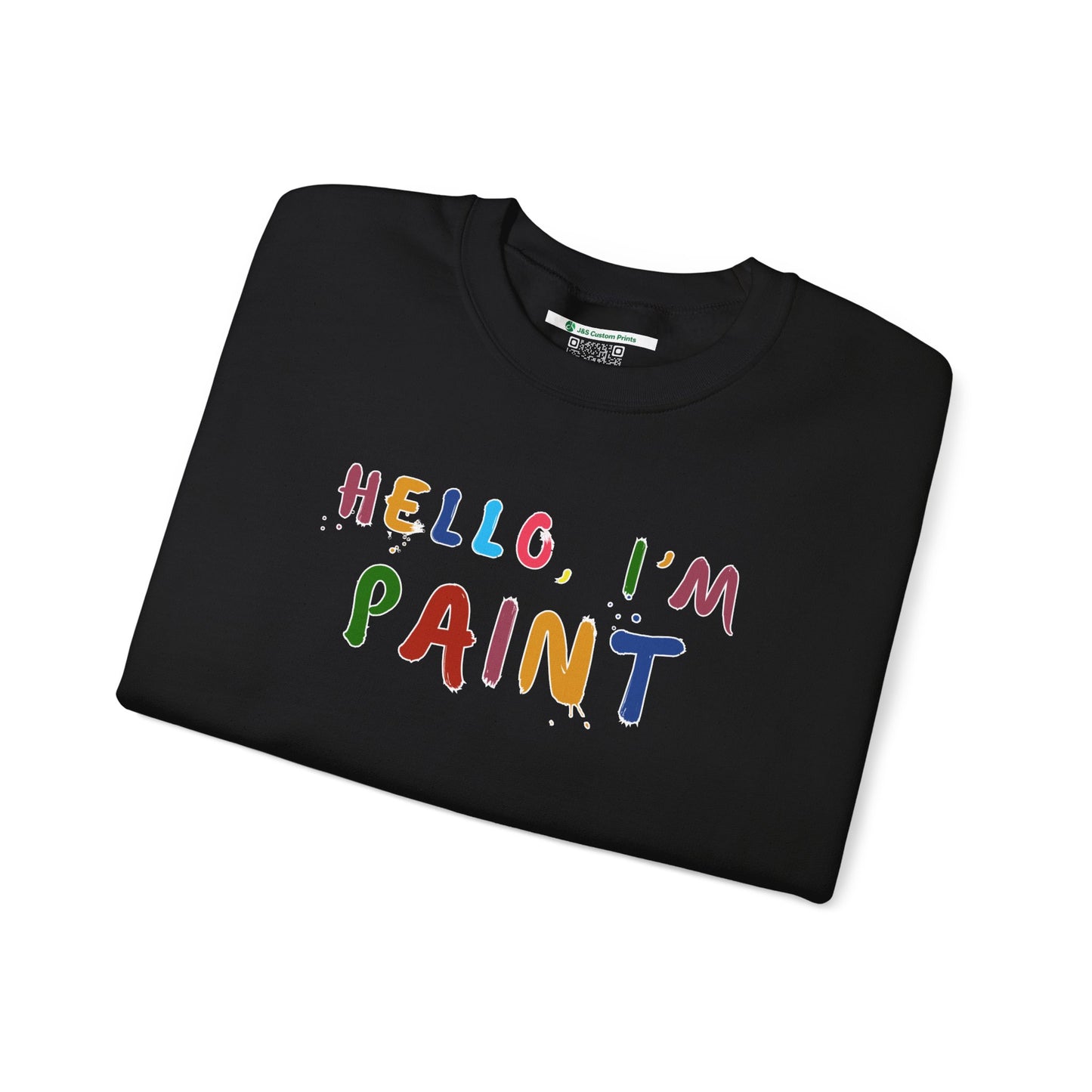 Matching Couple's Set -- Hello, I'm Paint (Adult Unisex Crewneck Sweatshirt)