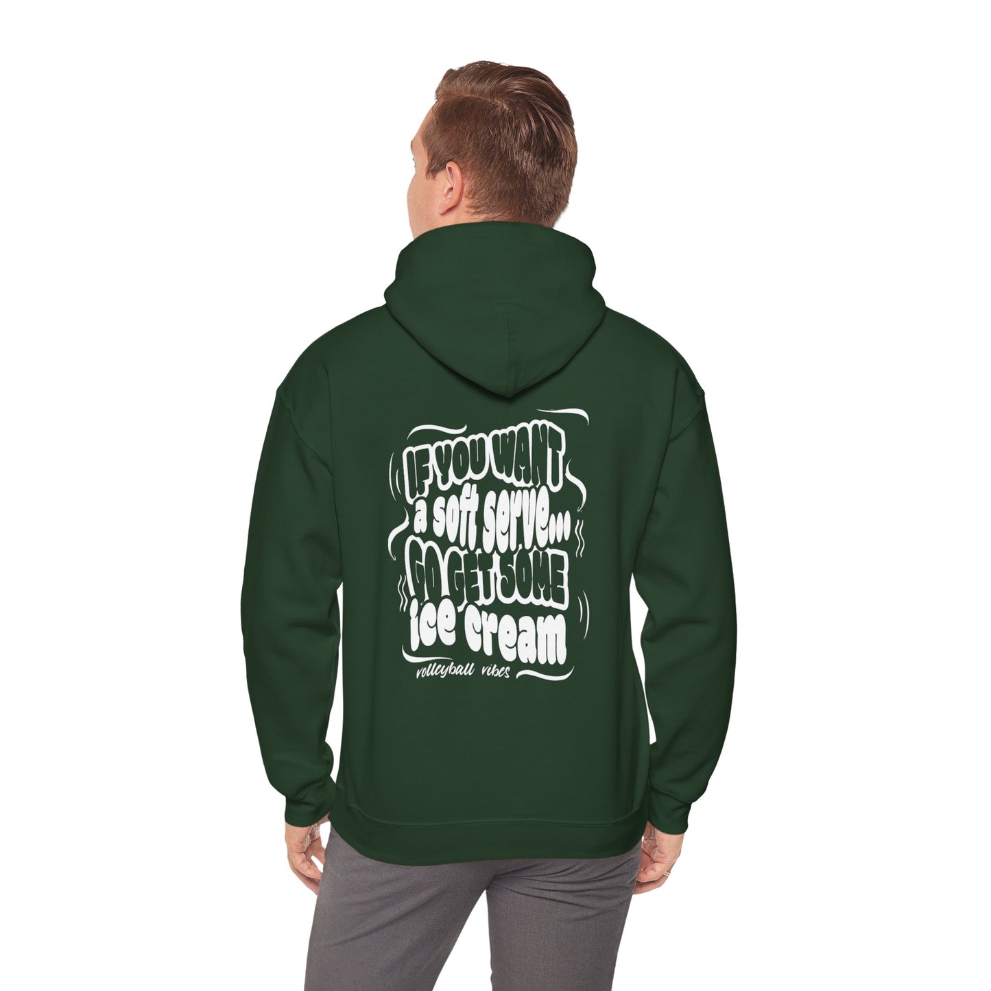 Volleyball Soft Serve (Adult Unisex Hooded Sweatshirt)