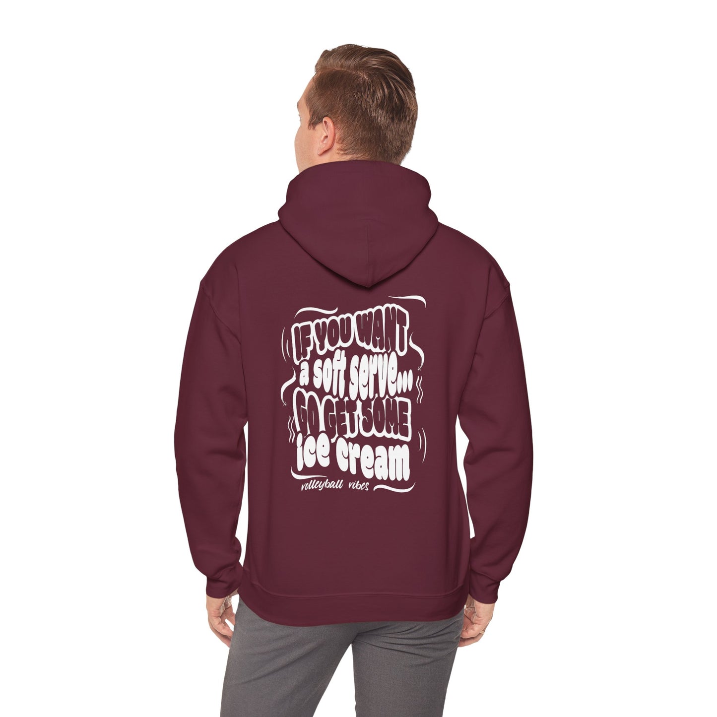 Volleyball Soft Serve (Adult Unisex Hooded Sweatshirt)